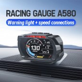 HUD ACTISAFETY A580 OBD2 汽車用抬頭顯示器車速轉數水溫電壓 - 繁體版