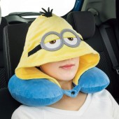日本 BONFORM 汽車用MINION 小黃人 汽車用頭型公仔頸抌帽子