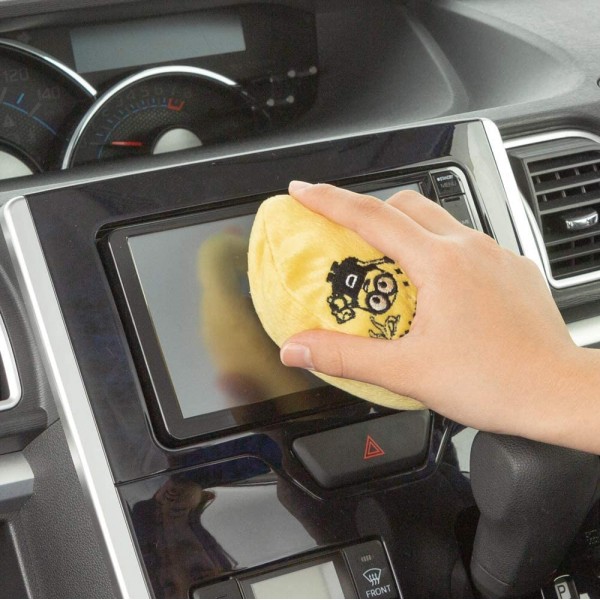日本 BONFORM MINIONS 小黃人 汽車用公仔香蕉型設計車內車機專用清潔布匙扣