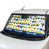 日本 BONFORM MINIONS 小黃人 汽車用車內擋風玻璃太陽擋隔熱擋