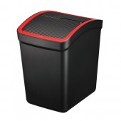 日本製造 CARMATE 汽車用紅邊碳纖紋方型雜物箱垃圾箱