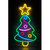 聖誕節 家居 裝飾 擺設 NEON LED 霓虹燈 聖誕樹 USB 發光牌