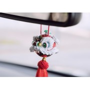 汽車用 醒獅 舞獅 獅頭 南獅 出風口 香座 香薰 香珠 掛飾 ( 紅獅  / 黑獅 / 黃獅 ) 3種可選