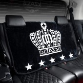 日本 DAD 汽車用皇冠星星座椅套座椅墊毛墊毛毛披肩背墊
