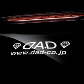 日本 DAD 汽車用汽車玻璃專用 DAD鑽石 + LINK  DAD LOGO 汽車貼紙