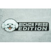 汽車用 BICHON FRISE EDITION IN CAR 比熊犬 在車上 3D 立體 車章 車貼 狗仔 寵物 可愛