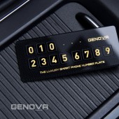 韓國製 GENOVA 金色黑色電話號碼牌如有阻塞留言板 ( 2種尺寸 )