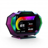 HUD P24 OBD2 汽車用抬頭顯示器車速轉數水溫電壓
