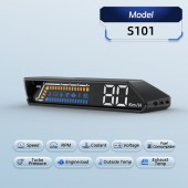 HUD ACTISAFETY S101 OBD2 汽車用抬頭顯示器車速轉數水溫電壓玻璃投射