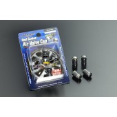 日本 JDM 汽車用碳纖紋胎氣嘴氣咀 ( 黑電鍍 )