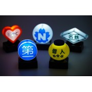 日本 迷你 的士 TAXI 頂燈 裝飾 擺設 著燈 發光 燈座 一套5件