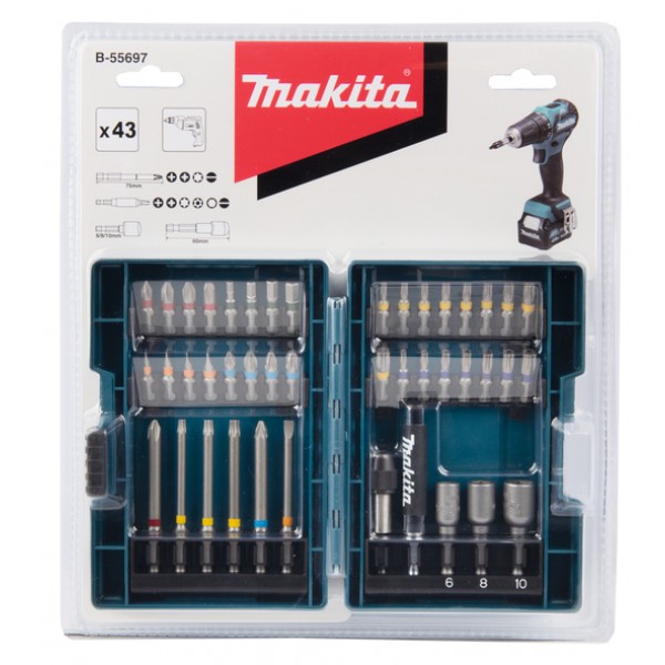 日本 牧田 Makita 43件 電批 鏍絲頭 B-55697 汽車維修工具套裝