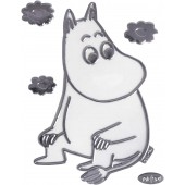 日本 MEIHO MOOMIN MOOMINTROLL 姆明 LITTLE MY 阿美 汽車用 姆明 銀色裝飾貼