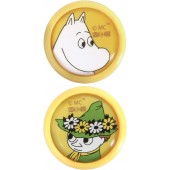 日本 MEIHO 汽車用MOOMIN MOOMINTROLL 姆明 史力奇圓型車牌鏍絲裝飾