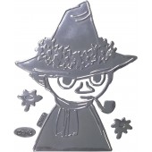 日本 MEIHO 汽車用MOOMIN MOOMINTROLL 史力奇 銀色裝飾貼
