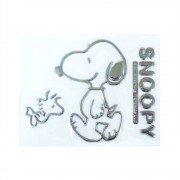 日本 MEIHO 汽車用SNOOPY 銀色裝飾貼