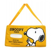 日本 SNOOPY 黃色橫放紙巾盒