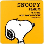日本 MEIHO 汽車用SNOOPY 黃色防滑墊