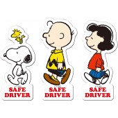 日本 MEIHO 汽車用 SNOOPY SAFE DRIVER 安全駕駛 磁石貼