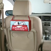 日本 MEIHO 汽車用 SNOOPY 睡覺屋頂紅邊紙巾袋