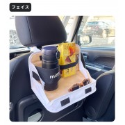 日本 汽車用 MIFFY 白色 MIFFY臉 椅背雜物袋雜物架餐枱