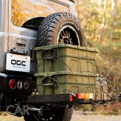 日本 OGC 汽車用 JIMNY 頂架用 4WD軍綠色大型膠質收納箱雜物箱