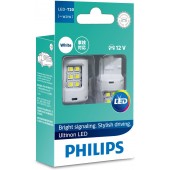 PHILIPS T20 LED 汽車用 12V 白光燈倒車燈日行燈車尾燈 BREAK燈 剎車燈 ( 單絲 / 雙絲 )  ( 香港行貨 , 1年保養 )