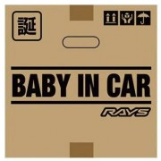 日本製 RAYS 汽車用 BABY IN CAR 車上有嬰兒 車貼紙 車身貼紙 玻璃貼紙