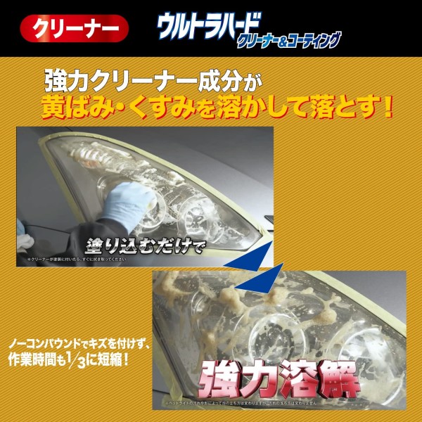 日本製 RINREI 汽車用車頭燈清潔劑去黃去漬拋光研磨劑