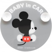 日本製造 汽車用 DISNEY 迪士尼 MICKEY 米奇老鼠  BABY IN CAR 車上有嬰兒 吸盤 吸塑