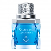 日本 SAMOURAI 汽車用出風口冰藍色玻璃武士香水座香薰座香味座