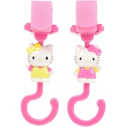 日本 SANRIO 汽車用粉紅色HELLO KITTY 立體公仔魔術貼椅背掛鉤