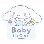 日本 SANRIO CINNAMOROLL 玉桂狗 汽車用車尾車身 BABY IN CAR 車上有嬰兒 磁石貼 裝飾警示貼