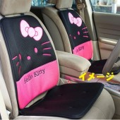 日本 SANRIO HELLO KITTY 汽車用座椅套坐椅套坐墊座墊粉紅+黑色 ( 一對裝 )