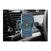 日本 SEIKO 汽車用冷氣出風口專用發光 LED 自動開關無線充電手機座電話座手機架電話架 QI 15W