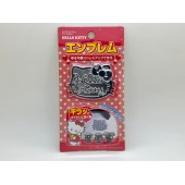 日本 SEIWA HELLO KITTY 汽車用銀色電鍍車章貼裝飾