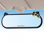 日本 SEIWA HELLO KITTY 汽車用黑金倒後鏡加闊鏡盲點鏡平面鏡