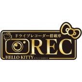 日本 SEIWA 汽車用車貼紙磁石貼 車CAM 行車記錄儀 REC 錄影中車貼紙 ( 黑金系列 )