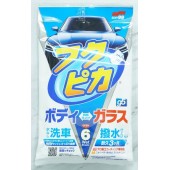 日本製 SOFT99 汽車用 車身 車外萬用隨手擦巾 魔術布 多用途 清潔布 鍍膜布 汽車玻璃 (6塊裝)