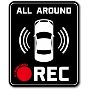 日本製 汽車用 車CAM 行車記錄儀 REC 錄影中車貼紙 全方位 ALL AROUND CAMERA
