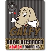 日本製 GALFY 潮牌 汽車用防水玻璃貼車CAM 搭載中 錄影中 己安裝行車記錄儀警示方貼