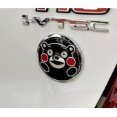 日本製造 原廠 熊本熊 KUMAMON 汽車用車貼紙車章