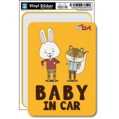 日本製 紙兔 羅佩 ROPE 阿奇拉 BABY IN CAR 車上有嬰兒 汽車貼紙