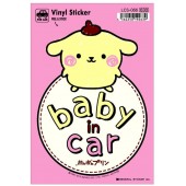 日本製 布甸狗 POMPOMPURIN 汽車用 車身貼玻璃貼紙 BABY IN CAR