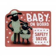 日本 汽車用 BABY ON BOARD 笑笑羊 SAFETY DRIVE 貼紙