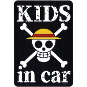 日本製 ONE PIECE 海賊王LOGO KIDS IN CAR 路飛 LUFFY 車上有嬰兒 汽車貼紙