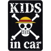 日本製 ONE PIECE 海賊王LOGO KIDS IN CAR 路飛 LUFFY 車上有嬰兒 汽車貼紙