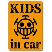 日本 橙色 ONE PIECE 海賊王LOGO KIDS IN CAR 車上有嬰兒 汽車貼紙