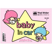 日本製 雙星仙子 LITTLE TWIN STARS BABY IN CAR 汽車貼紙
