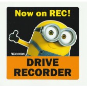 日本 MINIONS BOB 小黃人 汽車用 車CAM 行車記錄儀 NOW ON REC 錄影中車貼紙 DRIVE RECORDER